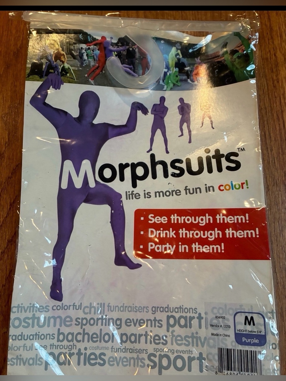 Morphsuit unisex. One piece purple.